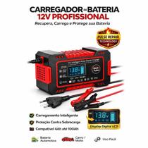 Carregador de Bateria 12V Digital com Proteção Contra Curto