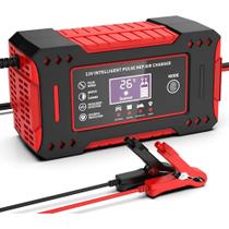 Carregador de Bateria 12V Inteligente Bivolt Automatico Com Display Digital Seguro Premium