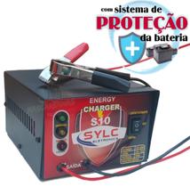 Carregador de bateria 12v veícular inteligente bivolt 10a