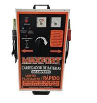 Carregador de bateria 50a bivolt 110/220v com auxiliar de partidas com 2 relógios maxfort mx2