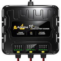 Carregador de Bateria Anegine 3 Bancos 12V 30A à Prova d'Água IP68 Carregador de Bateria Anegine 3 Bancos 12V 30A à Prova d'Água IP68