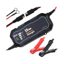 Carregador De Bateria Automático Inteligente 12V 1500mA Com LED Para Carro, RV, ATV E Barco Carregador De Bateria Automático Inteligente 12V 1500mA Com LED Para Carro, RV, ATV E Barco