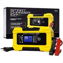 Carregador de Bateria Automotivo 10A PRO Bivolt 12V Smart Charger