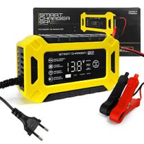 Carregador de Bateria Automotivo Smart Charger 6A Pro Version Display Digital Completo 12V Carro Moto
