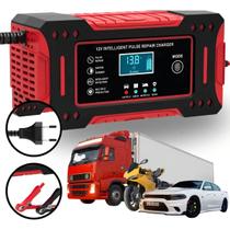 Carregador de Bateria Carro Moto 12V Inteligente Profissional Digital Entrega Rápida
