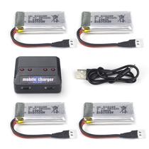Carregador de bateria Cheerwing 4 em 1 com 4x 3,7V 350mAh Lipo