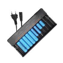 Carregador De Bateria Com 12 Slot Carga Simultânea Ajustável