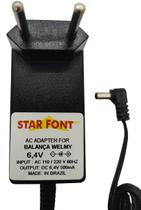 Carregador de Bateria Compatível com Balança Welmy 6,4V 900mA - Novo