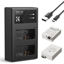 Carregador De Bateria Duplo Lp-e8 Dual Slot K&f Concept Para Canon Eos