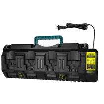 Carregador de bateria Energup DCB104 de 4 portas rápido para Dewalt 20V