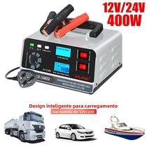 Carregador De Bateria Inteligente 400W 40A Para Carro, Caminhão, Barco, Moto 12V 24V Automotivo Com