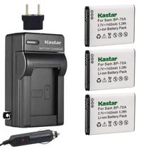 Carregador de bateria Kastar 3X para Samsung BP-70A BP70A ST90 ST95 Carregador de bateria Kastar 3X para Samsung BP-70A BP70A ST90 ST95