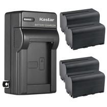 Carregador de Bateria Kastar NP-F750 NP-F770 Kit com 4 Unidades 5800mAh