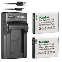 Carregador de bateria Kastar para Samsung BP-70A (X2) com USB Carregador de bateria Kastar para Samsung BP-70A (X2) com USB