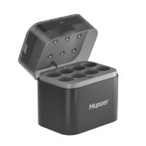 Carregador de bateria Mupoer AA para NiMH e lítio com caixa de armazenamento