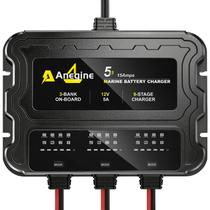 Carregador de Bateria Náutica Anegine 12V 3 Canais 5A IP68 Carregador de Bateria Náutica Anegine 12V 3 Canais 5A IP68