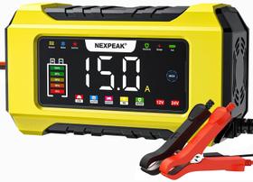 Carregador de bateria NEXPEAK NC215 15A 12V 24V LiFePO4 Chumbo-ácido