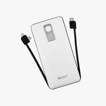 Carregador de Bateria Portatil Recarregavel 10000mah Branco 3.7V-Bap-959B Compativel com Todos Celulares