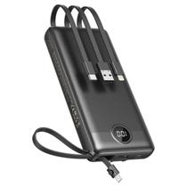 Carregador De Bateria Power Bank Portátil 10000mah 4 Cabos