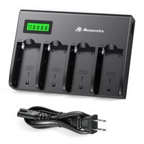 Carregador de bateria Powerextra de 4 canais para câmeras Sony NP-F