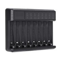 Carregador de bateria SEIVI de oito slots USB de viagem portátil preto Carregador de bateria SEIVI de oito slots USB de viagem portátil preto
