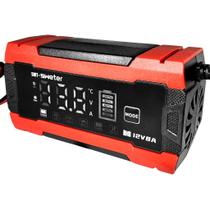 Carregador de bateria veicular 12 volts 8a display lcd