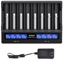 Carregador de bateria XTAR VC8 Plus 21700 18650 de 8 compartimentos com LCD