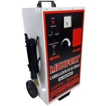 Carregador de baterias 50 amperes 12v com aux. de partida maxfort