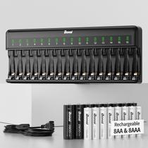 Carregador de Baterias BONAI com 16 Compartimentos para AA 2800mAh AAA 1100mAh 110V Carregador de Baterias BONAI com 16 Compartimentos para AA 2800mAh AAA 1100mAh 110V
