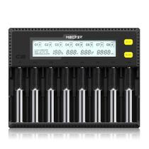 Carregador de Baterias COSOOS MiBoxer 18650 - 8 Compartimentos com Display LCD Inteligente