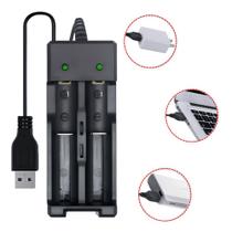 Carregador de Baterias Duplo USB Para Lanternas Táticas, Com Corte Automático de Carga LEY2034