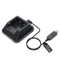 Carregador de cabo USB com luz indicadora para Baofeng UV-5R