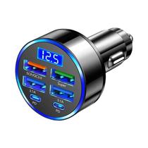 Carregador de Carro 100W com 6 Portas USB - PD, QC3.0 e USB-C