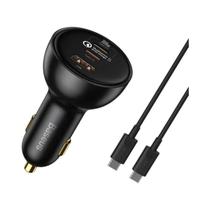 Carregador de Carro 160W Dual USB & Type-C com Quick Charge 5.0 - Carga Rápida para iPhone e Laptops