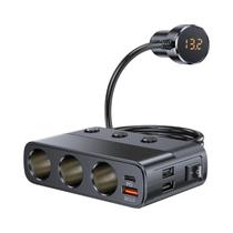 Carregador De Carro 7 Em 1 Com Divisor De Tomada 127W PD30W QC3.0 E Adaptador De Acendedor De