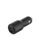 Carregador de carro Belkin BoostCharge Dual 42W com USB-C 30W e USB-A 12W Carregador de carro Belkin BoostCharge Dual 42W com USB-C 30W e USB-A 12W