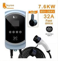 Carregador De Carro Elétrico 7.6 Kw 110/220v Portatil Tipo 2