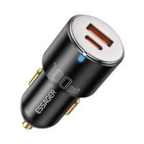 Carregador De Carro Rápido 100w Qc Pd 3.0 Usb Tipo C Para Iphone 14 Samsung Laptops Tablets Essager