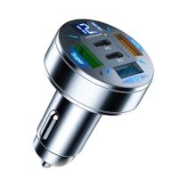 Carregador De Carro Rápido De 250W Com 5 Portas USB C PD QC3.0 Para iPhone Samsung Huawei Xiaomi