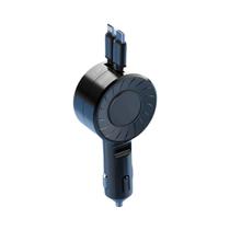 Carregador De Carro Retrátil Rápido De 100W 3 Em 1 Máx. 50W Com 2 Cabos Retráteis E 1 Adaptador De
