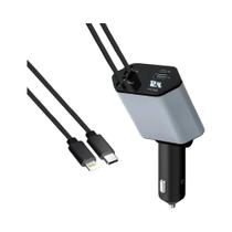 Carregador De Carro Retrátil USB Tipo C 4 Em 1 Para IOS Android Adaptador Super Rápido Para Carregador De Carro Retrátil USB Tipo C 4 Em 1 Para IOS Android Adaptador Super Rápido Para