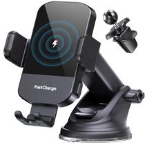 Carregador de carro sem fio ChGeek, suporte de telefone de carregamento rápido de 15 W Carregador de carro sem fio ChGeek, suporte de telefone de carregamento rápido de 15 W