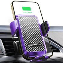 Carregador de carro sem fio JOYMASS 15W Auto Clamping Vent Mount Purple Carregador de carro sem fio JOYMASS 15W Auto Clamping Vent Mount Purple