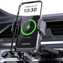 Carregador de carro sem fio MOKPR de carregamento rápido para iPhone Samsung
