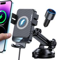 Carregador de carro sem fio MOKPR Fast Charging 15W para iPhone/Samsung Carregador de carro sem fio MOKPR Fast Charging 15W para iPhone/Samsung