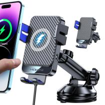 Carregador de carro sem fio MOKPR Fast Charging 15W para iPhone/Samsung