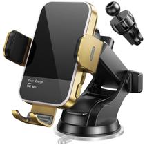 Carregador de carro sem fio Mosurr 15W Auto Clamping Gold Carregador de carro sem fio Mosurr 15W Auto Clamping Gold
