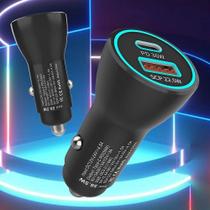 Carregador de Carro USB-C 58W com Carregamento Rápido PD