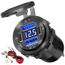 Carregador de carro VANONE Dual USB Quick Charge 3.0 e Dual PD USB C Carregador de carro VANONE Dual USB Quick Charge 3.0 e Dual PD USB C