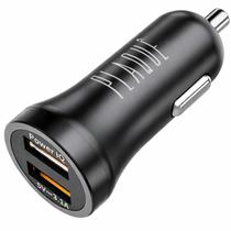 Carregador de Carro Veicular Turbo 2 USB 15W Carregamento Rápido